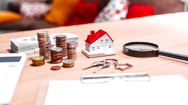 Home savings, Selling home, Money and house, Business and finance concept 